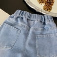 thumbnail image 4 of ATOGUTA Girls Baggy Jeans Baggy Denim Pants Elastic High Waist Wide Leg Jeans with Pockets Size 1T-12, Light Blue, 4 of 4