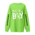 thumbnail image 2 of longantii Crewneck Sweatshirts for Women Long Sleeve Game Day Unisex Tops Modern Fit Stylish Print Apparel Dressy Fall Spring Party Outfit Green S, 2 of 3
