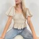 thumbnail image 3 of Camiseta Casual para Mujer Sexy con Cuello Descubierto y Color Sólido para Compras FLhrweasw Para estrenar, 3 of 7