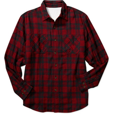 Faded Glory - Men's Thermal-Lined Flannel Shirt - Walmart.com