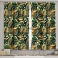 thumbnail image 2 of Ambesonne Forest Valance & Curtain, Fantasy Jungle Floral Leaves, 55"x45", Amber Forest Green and Fawn, 2 of 7
