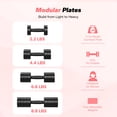 thumbnail image 3 of MERACH Adjustable Dumbbell Set, 4 in 1 Free Hand Weights for Women, Home Gym, 8.8 lbs, Set of 2, 3 of 7