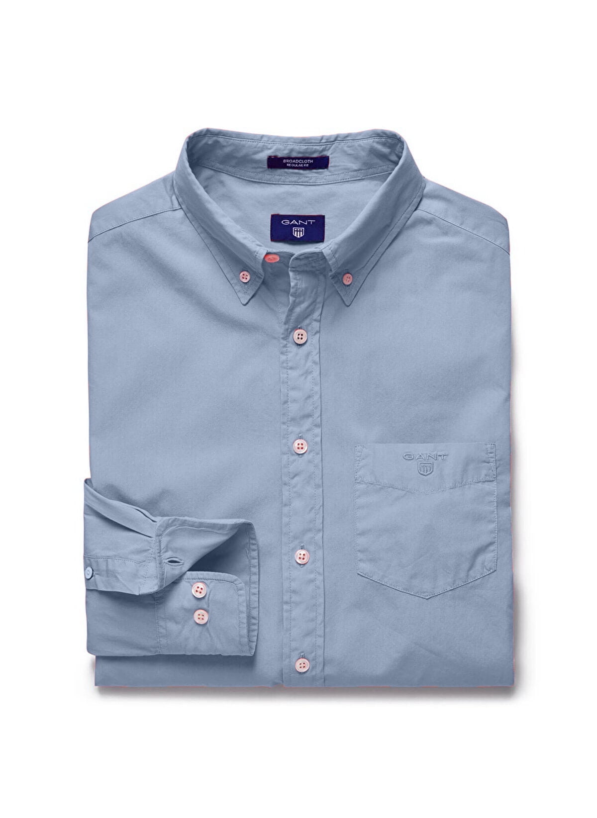 Gant Men's Regular Fit Solid Broadcloth Button Down Shirt (394010 ...