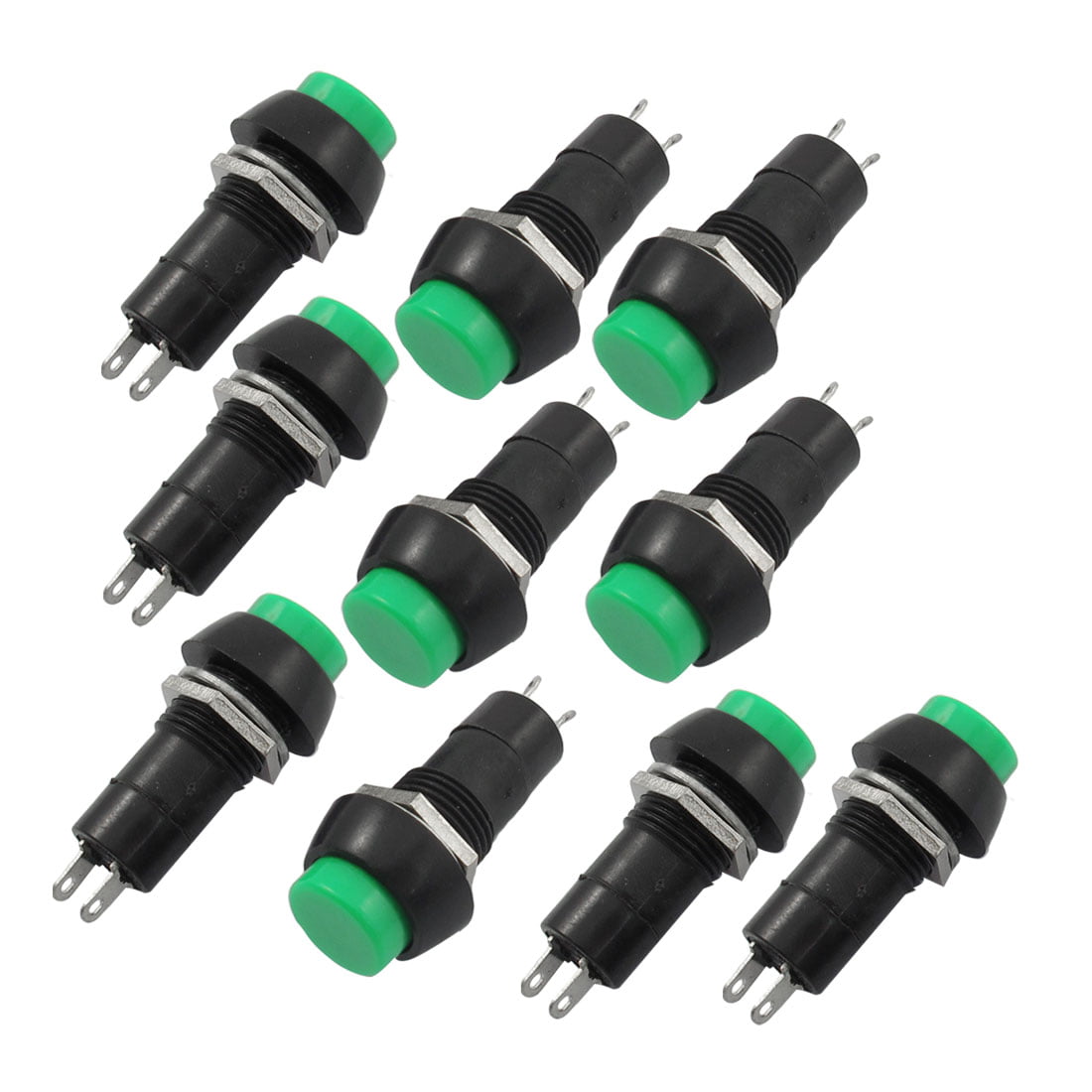 10x  Dashboard Momentary Push Button Switch 1Circuit 3A 2 Pole SPST 