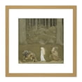 thumbnail image 1 of John Bauer Princess Trolls Book Illustration 8X8 Inch Square Wooden Framed Wall Art Print Picture with Mount, 1 of 4