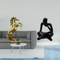 thumbnail image 2 of Estatua De Caballo Pensador Abstracta Hecha A Mano, Figura Decorativa De Mesa Para Sala De Estar, Oficina, Estantería, Hoteles, Chimenea, Artesanía Ligera., 2 of 8