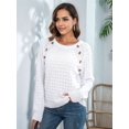 thumbnail image 6 of Women’S Casual Knitted Pullover Sweaters Long Sleeve Crew Neck Jumper Tops, 6 of 7