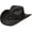 Black, variant on Kenny K Men's Faux Leather Western Hat DL10 Cowboy Style (Distressed Black,Medium)
