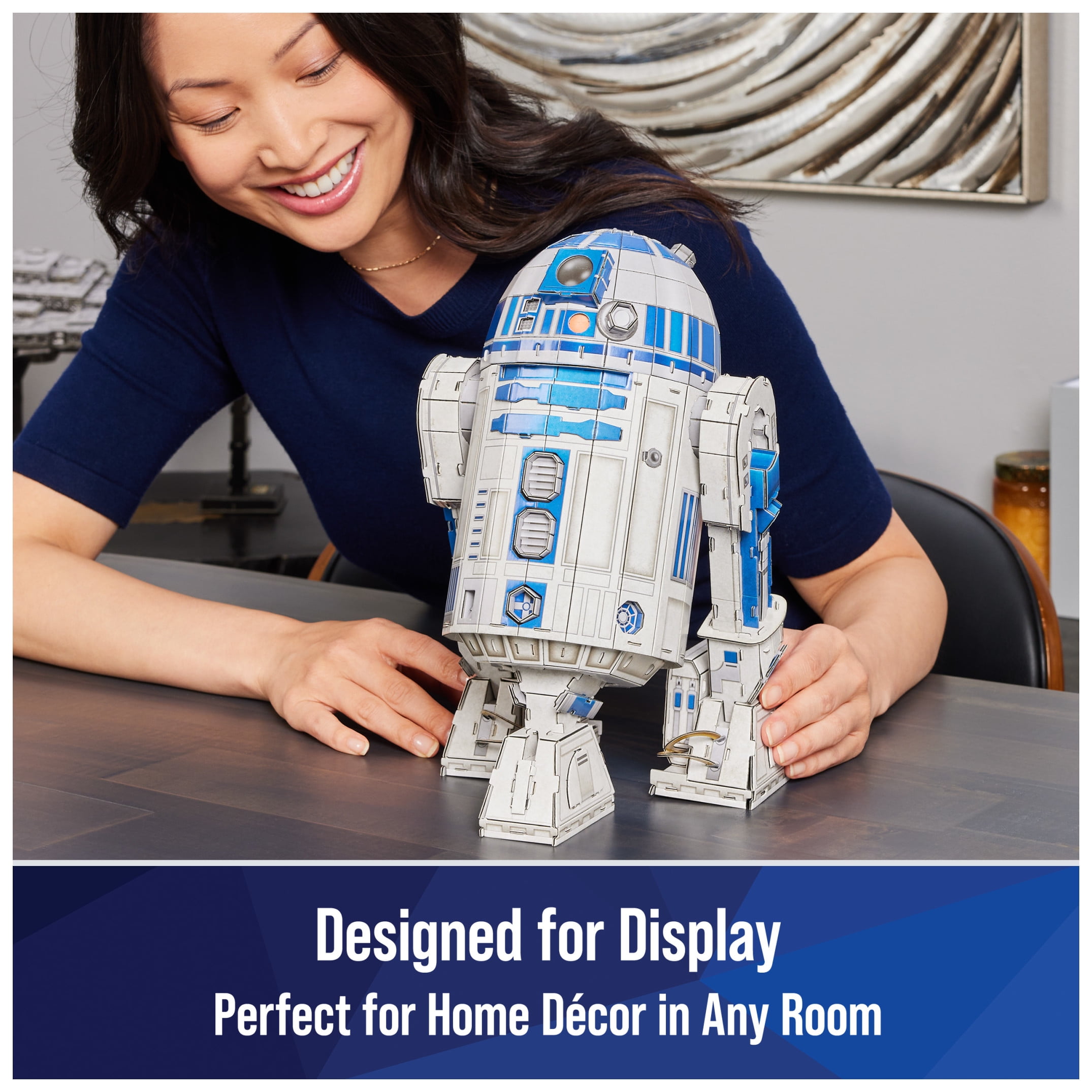 4D Build, Star Wars R2-D2 Cardstock Model Kit, 11x7.5x7.3 in