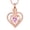RoseGold-Pink Stone, variant on Heart Urn Necklace for Ashes Cremation Jewerly, Double Heart Birthstone Crystal Pendant Necklace for Women Memorial Jewelry Ashes Keepsake Lockets Holder