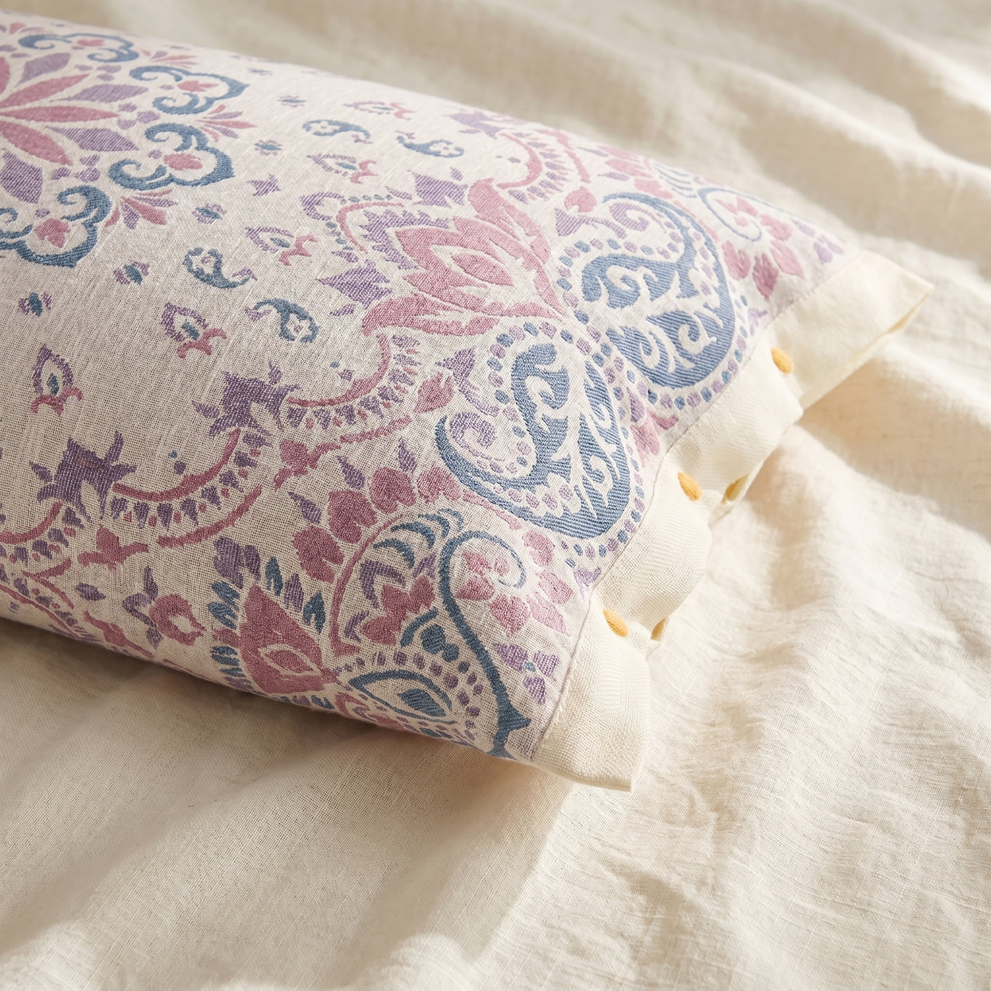 Unique Bargains 2 Pcs Cotton Cooling Envelope Closure Comfortable Pillowcase Pink