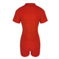 thumbnail image 5 of SNOWSONG Clearance! Womens Bodysuit, Womens Button Lapel Short Sleeve One-piece Shorts Sexy Slim Jumpsuit, Plus Size Bodysuit, Sexy One Piece Swimsuit, Shirts for Women 1PC Suit Red M, 5 of 6