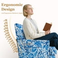 thumbnail image 4 of Villeston Mid-Century Chenille Solid Print Removable Back Cushion Armchair, Beige, 4 of 6