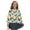 Artistic Yellow Blue, variant on COEQINE Girls Long Sleeve Cardigan with Print, Lightweight Polyester Crewneck Button Front Jacket, Soft Machine Washable Top for School and Casual Wear, Ages 5-6, Fire Flame Black