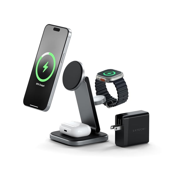3-in-1 Foldable Qi2 Wireless Charging Stand