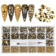 thumbnail image 2 of Nail Art Rhinestones  Beads Flatback Crystals Gems Multi Shapes Glass Crystal Rhinestones For Nail Art Makeup Face Decor Crafts Supply, 2 of 10