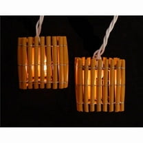 Tropical Tiki Bamboo Summer Garden Patio Christmas Lights - White Wire, Set of 10