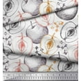 thumbnail image 2 of Soimoi Cotton Cambric Fabric Floral & Sketch Fruits Printed Fabric 1 Yard 42 Inch Wide, 2 of 3