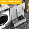 thumbnail image 2 of VINGLI 24-Inch Laundry Sink with Cabinet, Stainless Steel Utility Sink with Pull-Out Sprayer Faucet Laundry Cabinet and Drawer Combo for Laundry & Utility Room, Kitchen, Bathroom, Grey, 2 of 7