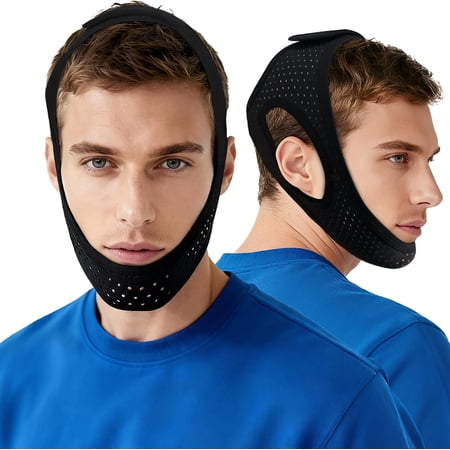 Anti Snore Chin Strap, Chin Strap for Sleeping - Simple and Effective Stop Anti Snoring Devices, Comfortable & Adjustable Snoring Solution, Suitable for Men and Women