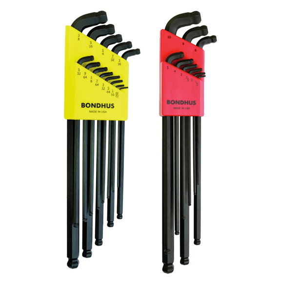 Bondhus 27098 22 Piece L-Wrench Stubby Double Ball End Multi-Pack