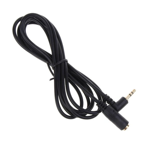 Yammee 90 Degree 2.5mm Jack Audio Extension Cable Male To Female AUX Cable Adapter for