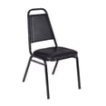 thumbnail image 5 of Regency Cain Small 30 in. Square X-Base Breakroom Table- Maple & 4 Restaurant Stack Chairs- Black, 5 of 8