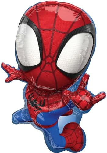 Spidey and Friends Birthday Party Supplies 8pc Foil Balloon Bouquet Decorations