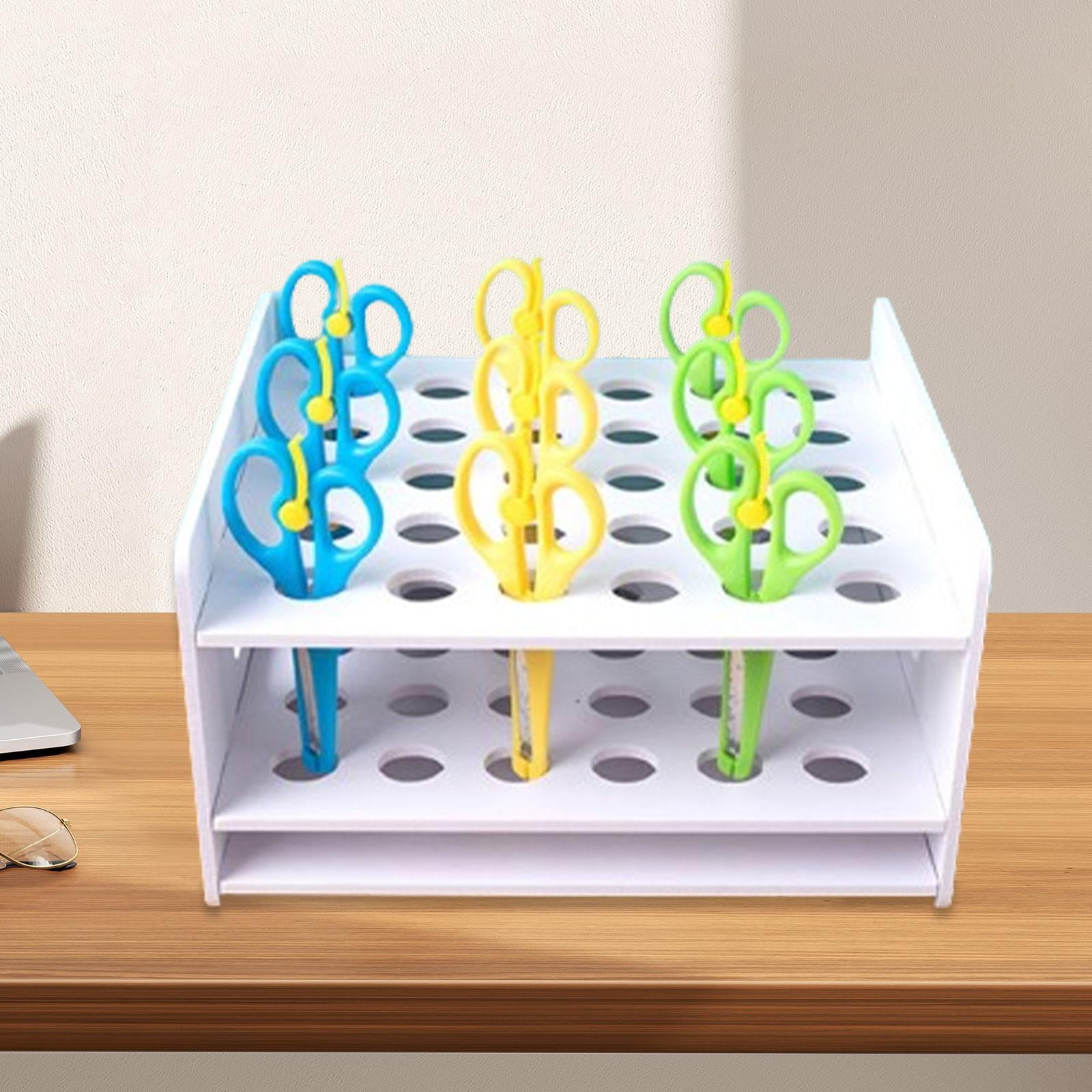 S SERENABLE s Rack Pen Holder Rack Drawing Tool Crafts Wooden Portable Markers Paint Brush Organizer Paint Brush Holder for Outdoor 40 Slots