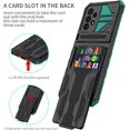 thumbnail image 2 of Case for Galaxy A52 5G,Military Grade [Built-in Kickstand] with Card Holder Dual-Layer Design Heavy Duty Shockproof Protection Phone Case for Samsung Galaxy A52 5G/4G/A52S (Green), 2 of 18