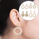 thumbnail image 5 of 4 pares de pendientes de ratán trenzados estilo boho, ligeros y llamativos, ideales como regalo. De color claro, 5 of 9