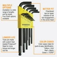 thumbnail image 3 of Bondhus 10937 Hex Key Wrench Set, Sizes .050-3/8 Inch, Set of 13, 3 of 6