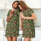 thumbnail image 4 of Easygdp Christmas Hat sock Camisón de manga corta para mujer, informal, estampado, 4 of 6