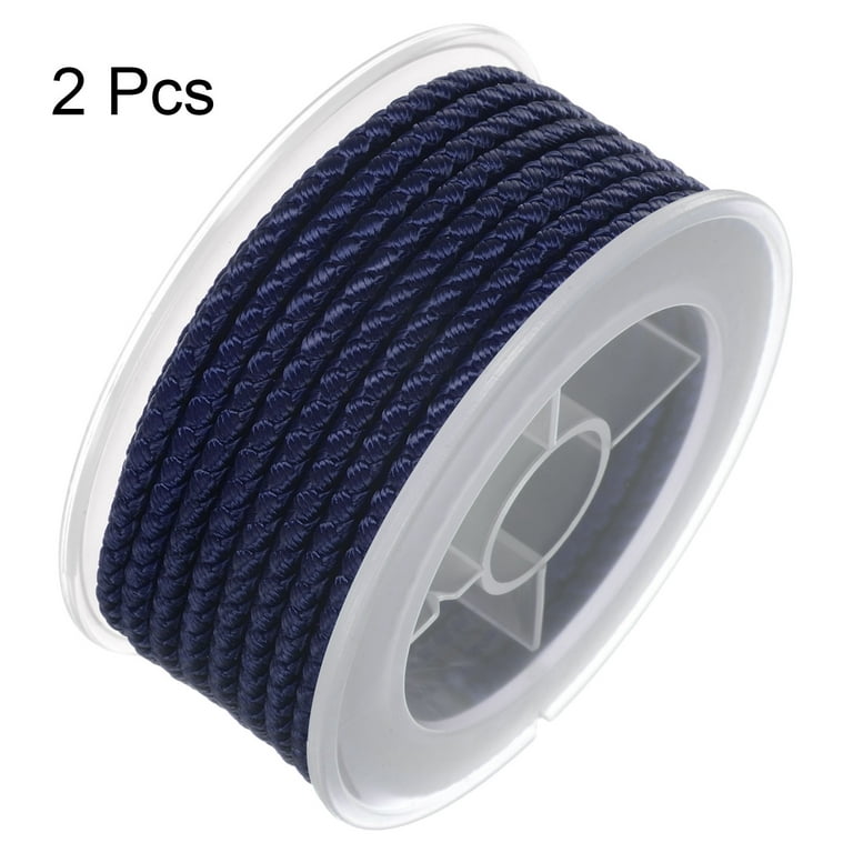 2 Packs Nylon Thread Twine Beading Cord 3mm Extra-Strong Braided