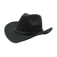 thumbnail image 2 of Sombrero de vaquero elegante sombrero de para la fiesta de la fiesta del festival de cosplay mujeres hombres Negro, 2 of 8
