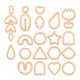 thumbnail image 5 of 24 cortadores para pendientes de arcilla polimérica, accesorios para hacer pendientes geométricos. D-naranja 24 piezas, 5 of 5