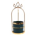thumbnail image 1 of Organizador de Utensilios de cocina Perfecl Tarro Contenedor Estante Almacenamiento Borde Dorado, 1 of 7