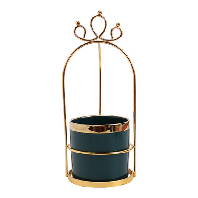 Organizador de Utensilios de cocina Perfecl Tarro Contenedor Estante Almacenamiento Borde Dorado