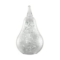 Alloya Pear Decorative Accent Metal Tabletop Sculpture Nature Figure - Silver