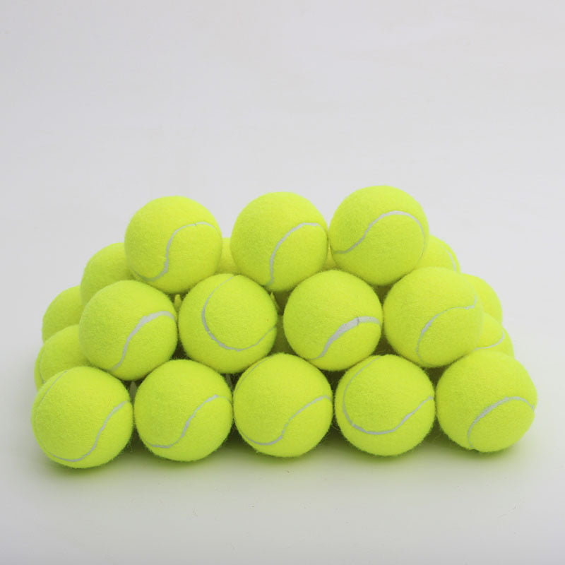 Baisidiwei 12 Pack Tennis Balls Durable Pressurized Tennis Balls Yellow Felt Training Tennis Balls High Bounce Practice Tennis Balls for Beginners Dogs 