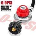 thumbnail image 2 of Uscover 0-5 PSI Adjustable Pressure Propane Regulator 4FT Hose Gas Grill Regulator Hose with 1/8 MNPT Pipe Fitting for QCC1 Tank for Tabletop, Turkey Fryer, Smokers, Fish Fryer,Fire Pit, 2 of 13