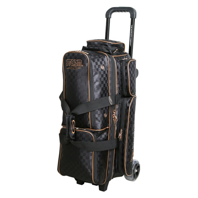 Storm 3 Ball Rolling Thunder Checkered Bowling Bag Black Gold Walmart