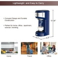 thumbnail image 6 of Coffee Maker, Single Serve Coffee Maker Machine 6 to 14 oz With Permanent Filter, Compatible with K Cup Pod & Ground Coffee, Mini Size Blue, 6 of 7