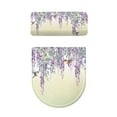 thumbnail image 2 of HELLHERO Iris Bathroom Seat Covers with Fits All Toilet Shapes 2 Pieces Toilet Lid Covers Set 17"x21" for Adjustable, 2 of 7