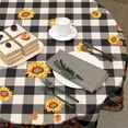thumbnail image 5 of Pumpkin Round Tablecloth 60 Inch - Fall Farmhouse Sunflowers Table Cloth Autumn Harvest Thanksgiving Buffalo Plaid Table Cover for Picnic Party Holiday Home, 5 of 6
