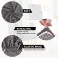 thumbnail image 4 of PiccoCasa 4Pcs Floral Dining Chair Cover Stretch Spandex Seat Protector, Gray+White+Red, 4 of 6