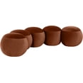 thumbnail image 3 of Meridian Furniture Apollo Cognac Velvet Bench, 3 of 11