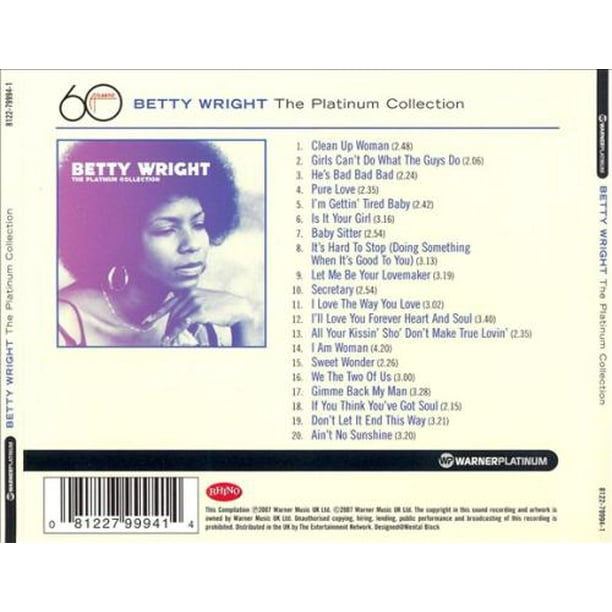 Betty Wright The Platinum Collection CD Walmart.ca