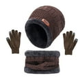 thumbnail image 2 of 3PCS Beanie Hat Gloves Scarf for Women and Men Oversize Winter Beanie,Warm Fleece Lined Touchscreen Gloves Hat Scarf Set, 2 of 7