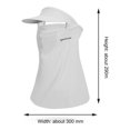 thumbnail image 3 of Sombrero Para El Sol Sombrero Para El Sol Bicicleta Sombrero para el sol de golf al aire libre UPF50+ Visera de seda helada Mascarilla Cuello polaina (Gris), 3 of 4